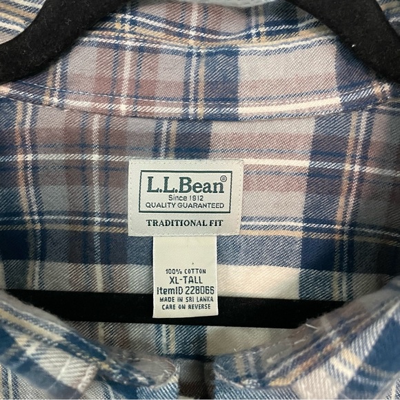 L.L. Bean Flannel Size XL-Tall Traditional Fit - Picture 4 of 8